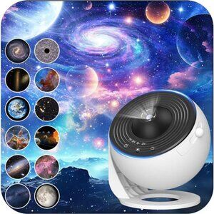 Galaxy Projector for Bedroom, HD Image Star Projector Galaxy Light Adjustable